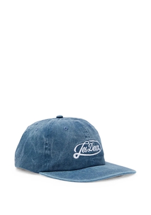Les Deux logo-embroidered denim baseball cap - Blue