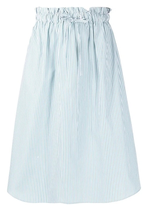 Woolrich striped poplin skirt - Blue