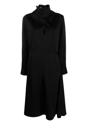 Jil Sander long-sleeve A-line dress - Black