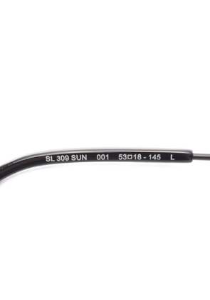 Saint Laurent Pre-Owned 2020s double-bridge pilot glasses - Black