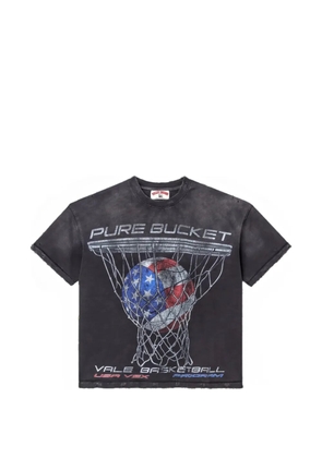 Vale distressed graphic-print T-shirt - Black