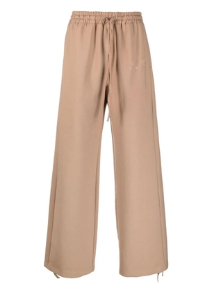 Off-White embroidered-logo track pants - Neutrals