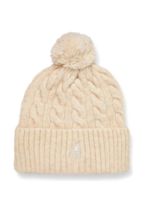Kangol cable-knit pompom beanie hat - Neutrals