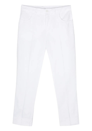 ASPESI pressed-crease tapered trousers - White