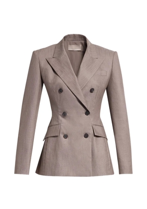 Elie Saab double-breasted peak-lapels blazer - Neutrals