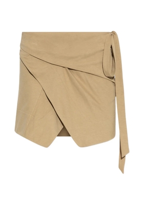 ISABEL MARANT Berenice wrap-style mini skirt - Neutrals
