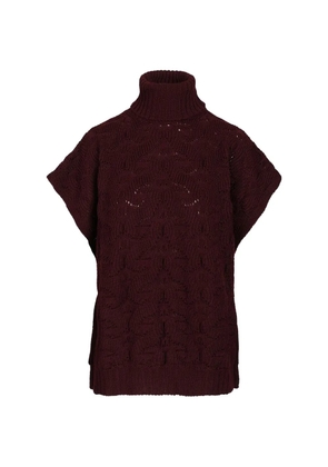 ETRO roll-neck cable-knit sweater - Red