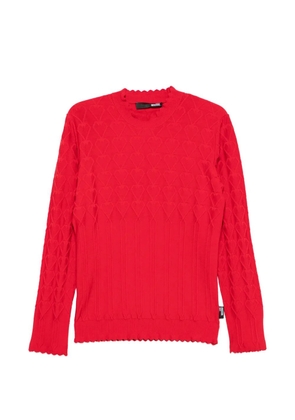 Love Moschino scalloped-edge sweater - Red