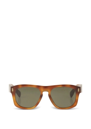 Brunello Cucinelli tortoiseshell-effect square-frame sunglasses - Brown