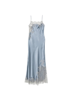 Carine Gilson lace-panel slip dress - Blue