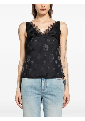 Alexander McQueen lace-trim tank top - Black