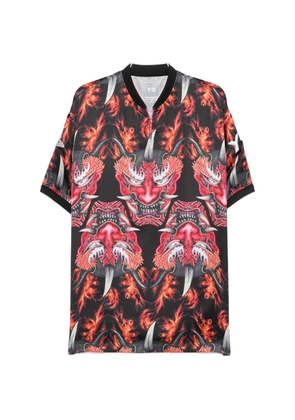 Y-3 graphic-print short-sleeve top - Black