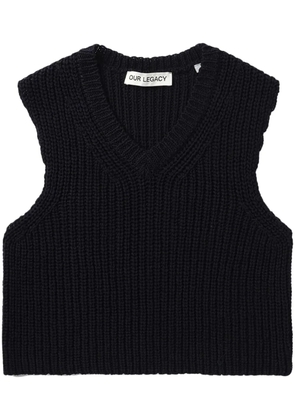 OUR LEGACY chunky ribbed-knit vest - Black