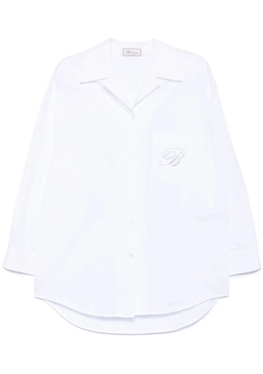 Blumarine logo-embellished shirt - White