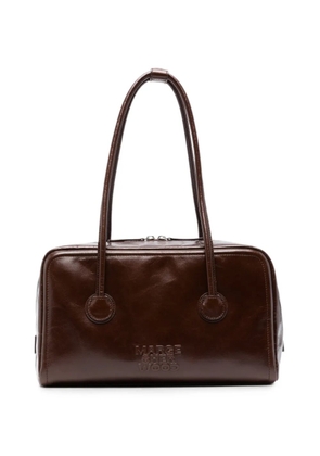 Marge Sherwood logo-embossed leather shoulder bag - Brown
