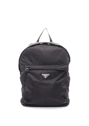 Prada Pre-Owned 2000s logo-triangle backpack - Black