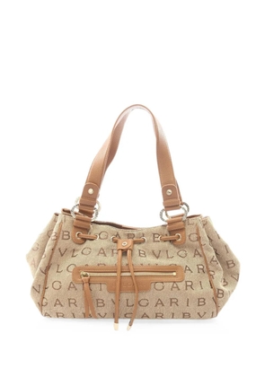 Bvlgari Pre-Owned 2000s Logomania Maxilettere tote bag - Neutrals