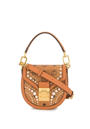 MCM crystal-embellished shoulder bag - Brown