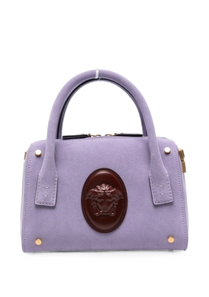 Versace Medusa-plaque suede tote bag - Purple