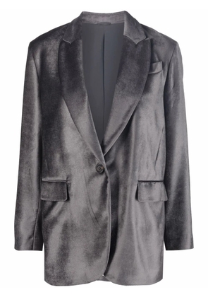 Brunello Cucinelli chain-trim single-breasted blazer - Grey