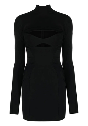 Mugler cut-out panelled minidress - Black