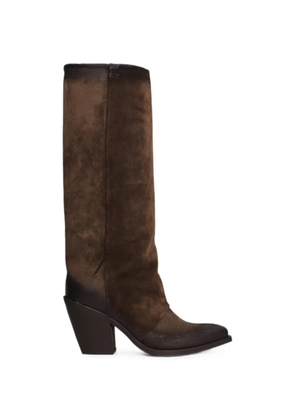 Metisse Texan knee-high suede boots - Brown