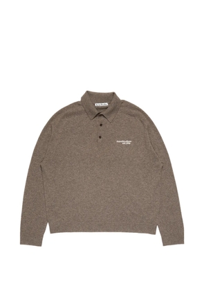 Acne Studios wool knit polo - Brown