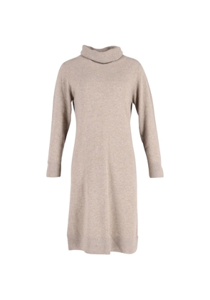 N.Peal roll-neck long-sleeve midi dress - Neutrals