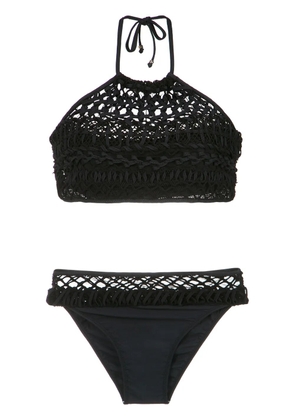 Amir Slama macramé bikini set - Black