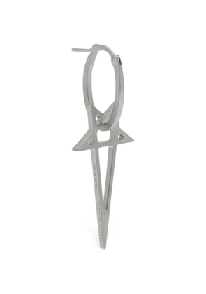 Rick Owens pentagram earrings - Silver