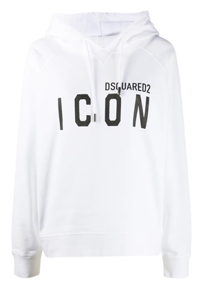 DSQUARED2 Icon print hoodie - White