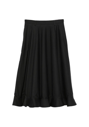 Moschino ruffled-hem midi full skirt - Black