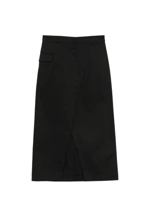 Liviana Conti pocket front-slit midi skirt - Black