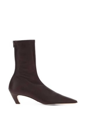 KHAITE Arizona leather ankle boots - Red