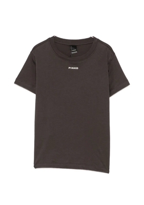 PINKO logo-print short-sleeve T-shirt - Brown