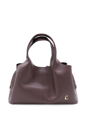 Coccinelle grained leather shoulder bag - Brown