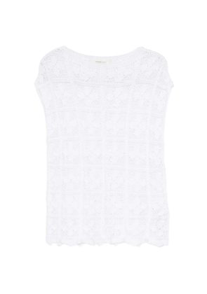 Liviana Conti crochet-knit sleeveless top - White