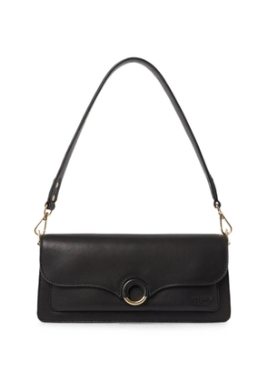 Osprey Marlow ring-detail leather shoulder bag - Black