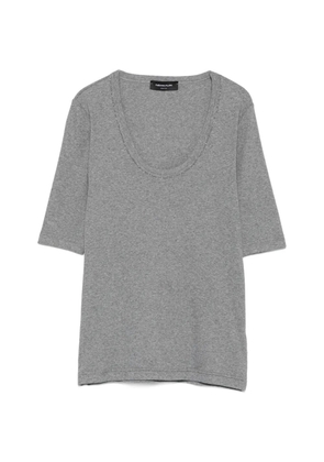 Fabiana Filippi embellished scoop-neck T-shirt - Grey