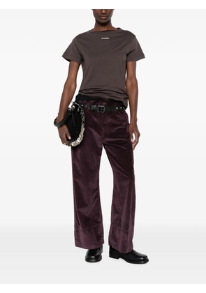 PINKO corduroy wide-leg trousers - Red