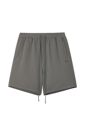 aftermaths logo-motif drawstring shorts - Green