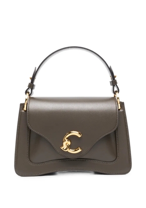 Coccinelle logo-plaque leather tote bag - Green
