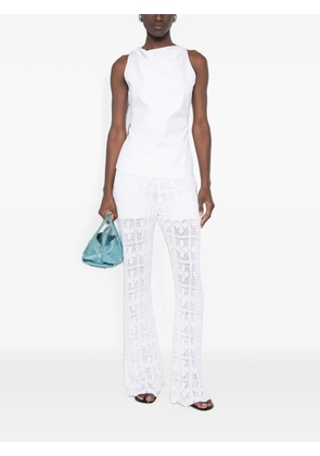 Liviana Conti crochet-knit flared trousers - White