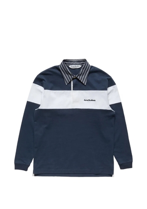 Acne Studios striped polo sweatshirt - Blue