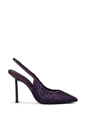 Le Silla Gilda crystal-embellished slingback pumps - Purple