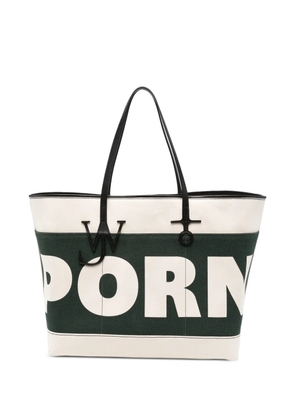 JW Anderson Anchor logo-plaque tote bag - Neutrals