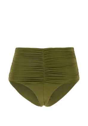 Maison Anami ruched high-waisted bikini bottoms - Green