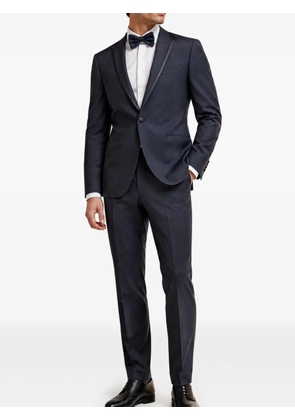 RAMON SANJURJO satin-trim single-breasted suit - Blue