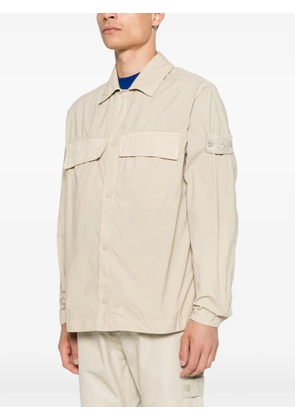 Stone Island logo-patch pocket shirt - Neutrals