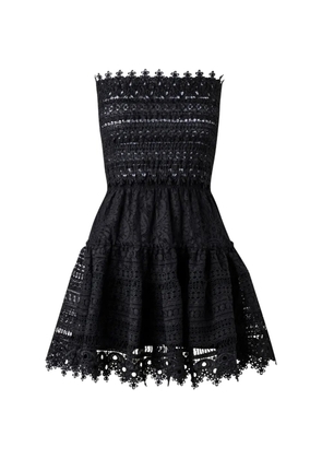 Waimari Vallarta lace-panelled mini dress - Black